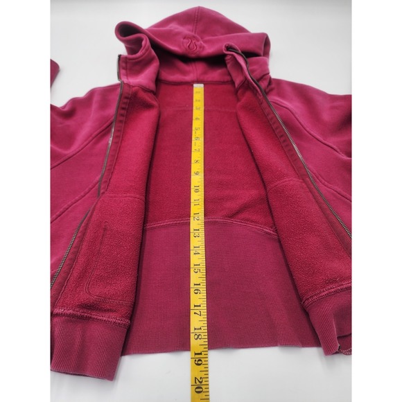 Vintage Cropped‎ Lululemon Hoodie Pink Oversized Y2K Athletic Full Zip M - Picture 6 of 14
